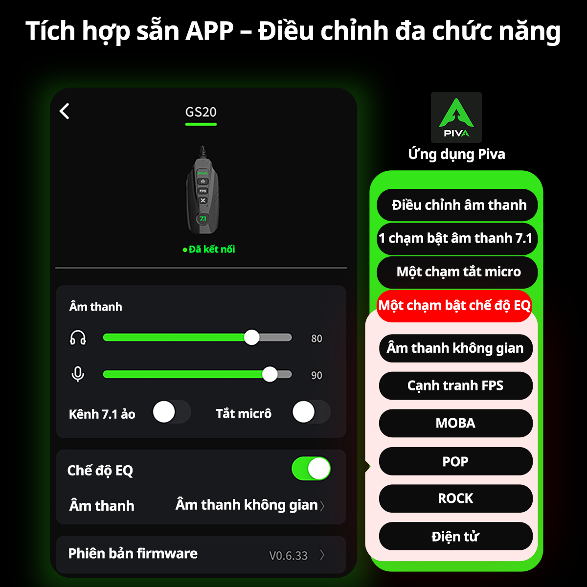 Sound Card Hack tieng chan Piva GS20